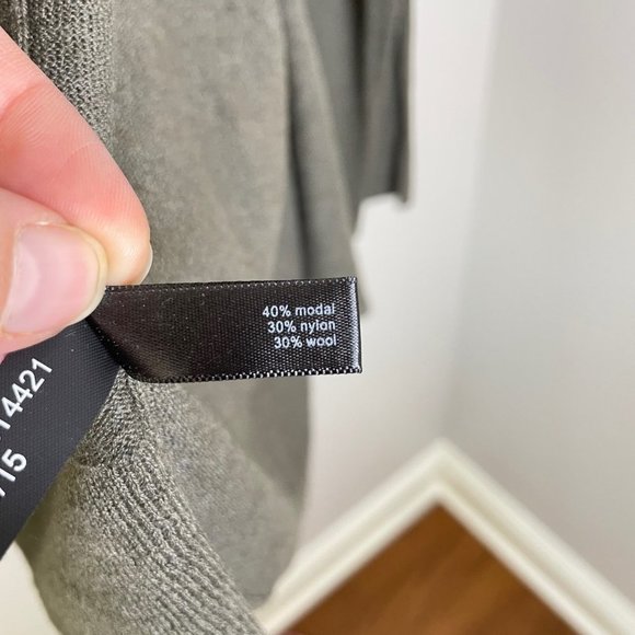 The Limited Wool Blend Cardigan Wrap Top in Green Asymmetrical Size Small Sz S - Picture 7 of 7